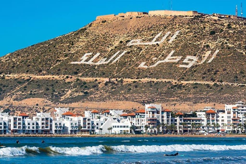 Appartement De Luxe ,Piscine,Parking,Terrasse Agadir Exteriör bild